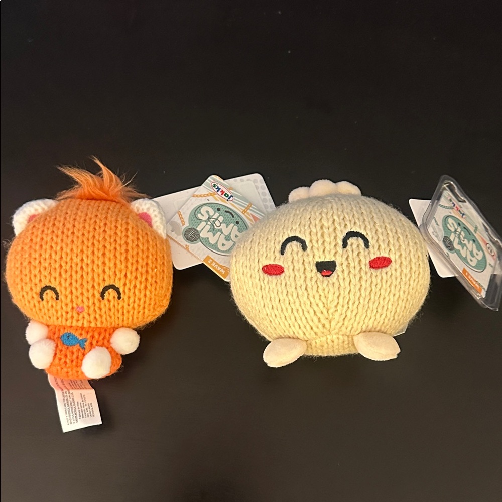 RARE Ami Amis Plush dumpling + cat set bundle